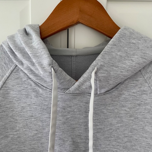 Lululemon City Sweat Pullover Hoodie, Heathered Light Grey, Size Medium - Picture 3 of 11